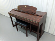 Load image into Gallery viewer, Yamaha Clavinova CLP-150 digital piano and stool in mahogany stock #24205
