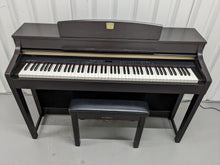 Load image into Gallery viewer, YAMAHA CLAVINOVA CLP-370 DIGITAL PIANO + STOOL IN DARK ROSEWOOD stock nr 24206