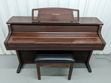 Load image into Gallery viewer, Yamaha Clavinova CLP-880 digital piano and stool in mahogany finish stock number 24193