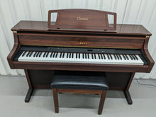 Load image into Gallery viewer, Yamaha Clavinova CLP-880 digital piano and stool in mahogany finish stock number 24193
