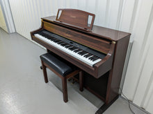 Load image into Gallery viewer, Yamaha Clavinova CLP-880 digital piano and stool in mahogany finish stock number 24193