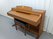 Load image into Gallery viewer, Yamaha Clavinova CLP-340 Digital Piano and stool in cherry wood stock # 24191