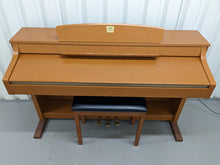 Load image into Gallery viewer, Yamaha Clavinova CLP-340 Digital Piano and stool in cherry wood stock # 24191