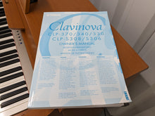 Load image into Gallery viewer, Yamaha Clavinova CLP-340 Digital Piano and stool in cherry wood stock # 24191