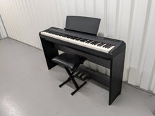 Load image into Gallery viewer, Yamaha P-105 digital portable piano and fixed stand 3 pedals black stock #24214