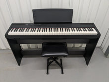 Load image into Gallery viewer, Yamaha P-105 digital portable piano and fixed stand 3 pedals black stock #24214