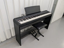 Load image into Gallery viewer, Yamaha P-105 digital portable piano and fixed stand 3 pedals black stock #24214