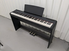 Load image into Gallery viewer, Yamaha P-105 digital portable piano and fixed stand 3 pedals black stock #24214