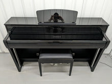 Load image into Gallery viewer, Yamaha Clavinova CLP-735 in polished ebony with stool and manuals stock nr 24222