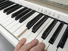 Load image into Gallery viewer, Yamaha Clavinova CLP-685WH Digital Piano polished glossy white stock 24224
