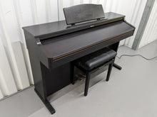 Load image into Gallery viewer, Roland HP102e digital piano and stool in dark rosewood finish stock number 24229