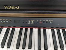 Load image into Gallery viewer, Roland HP102e digital piano and stool in dark rosewood finish stock number 24229