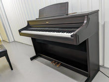 Load image into Gallery viewer, Roland HP-7e digital piano and stool in dark rosewood finish stock number 24238