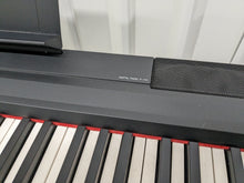 Load image into Gallery viewer, Yamaha P-115 digital portable piano with collapsible stand and pedal black stock #24227