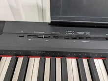 Load image into Gallery viewer, Yamaha P-115 digital portable piano with collapsible stand and pedal black stock #24227