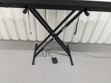 Load image into Gallery viewer, Yamaha P-115 digital portable piano with collapsible stand and pedal black stock #24227