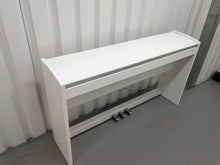Load image into Gallery viewer, Roland F140R Digital Piano in satin white slim line space saver stock # 24246