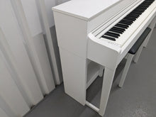 Load image into Gallery viewer, Yamaha Clavinova CLP-535 digital piano and stool in satin white stock # 24251
