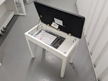 Load image into Gallery viewer, Yamaha Clavinova CLP-535 digital piano and stool in satin white stock # 24251