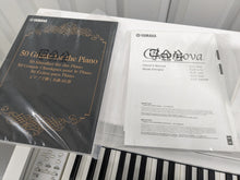 Load image into Gallery viewer, Yamaha Clavinova CLP-535 digital piano and stool in satin white stock # 24251