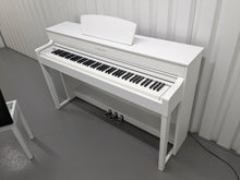 Load image into Gallery viewer, Yamaha Clavinova CLP-535 digital piano and stool in satin white stock # 24251