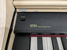 Load image into Gallery viewer, Roland HP-204 Premium Digital Piano light oak (white ash) Stock nr 24260