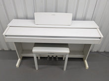 Load image into Gallery viewer, Yamaha Arius YDP-143 Digital Piano and stool in satin white finish stock #24274