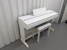 Load image into Gallery viewer, Yamaha Arius YDP-143 Digital Piano and stool in satin white finish stock #24274