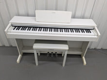 Load image into Gallery viewer, Yamaha Arius YDP-143 Digital Piano and stool in satin white finish stock #24274