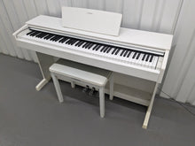 Load image into Gallery viewer, Yamaha Arius YDP-143 Digital Piano and stool in satin white finish stock #24274