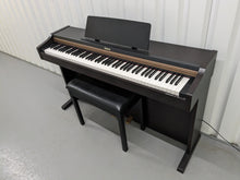 Load image into Gallery viewer, Roland HP101e Digital Piano in rosewood weighted keys 3 pedals, stock # 24264