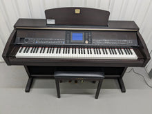 Load image into Gallery viewer, Yamaha Clavinova CVP-403 Digital Piano arranger and stool in rosewood stock # 24275
