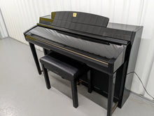 Load image into Gallery viewer, Yamaha Clavinova CLP-280 in Polished glossy black + matching stool stock # 24267