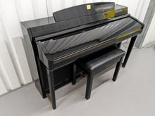 Load image into Gallery viewer, Yamaha Clavinova CLP-280 in Polished glossy black + matching stool stock # 24267