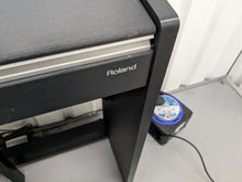 Load image into Gallery viewer, Roland F120R compact slim size Digital Piano and stool in black stock # 24279