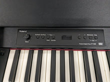 Load image into Gallery viewer, Roland F120R compact slim size Digital Piano and stool in black stock # 24279