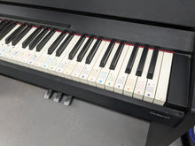 Load image into Gallery viewer, Roland F120R compact slim size Digital Piano and stool in black stock # 24279