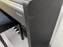 Load image into Gallery viewer, Roland F120R compact slim size Digital Piano and stool in black stock # 24279