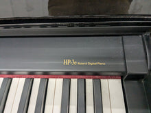 Load image into Gallery viewer, Roland HP-3e Digital Piano and stool in glossy black polished ebony Stock #24307