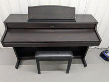 Load image into Gallery viewer, Roland HP-7e digital piano and stool in dark rosewood finish stock number 24306