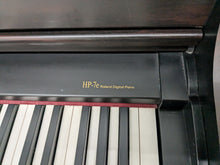 Load image into Gallery viewer, Roland HP-7e digital piano and stool in dark rosewood finish stock number 24306