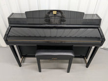 Load image into Gallery viewer, Yamaha Clavinova CLP-280 in Polished glossy black + matching stool stock # 24292