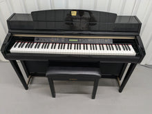 Load image into Gallery viewer, Yamaha Clavinova CLP-280 in Polished glossy black + matching stool stock # 24292