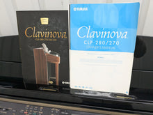 Load image into Gallery viewer, Yamaha Clavinova CLP-280 in Polished glossy black + matching stool stock # 24292