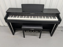 Load image into Gallery viewer, Yamaha clavinova CLP-625 digital piano in satin black colour stock # 22339