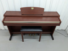 Load image into Gallery viewer, Yamaha Clavinova CLP-220 digital piano and stool in mahogany finish stock number 24340