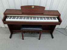 Load image into Gallery viewer, Yamaha Clavinova CLP-220 digital piano and stool in mahogany finish stock number 24340
