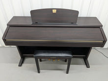 Load image into Gallery viewer, Yamaha Clavinova CLP-120 Digital Piano and stool in dark rosewood stock #24346