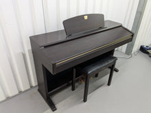 Load image into Gallery viewer, Yamaha Clavinova CLP-120 Digital Piano and stool in dark rosewood stock #24346