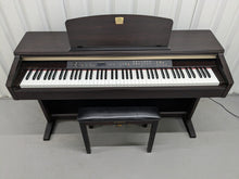 Load image into Gallery viewer, Yamaha Clavinova CLP-120 Digital Piano and stool in dark rosewood stock #24346